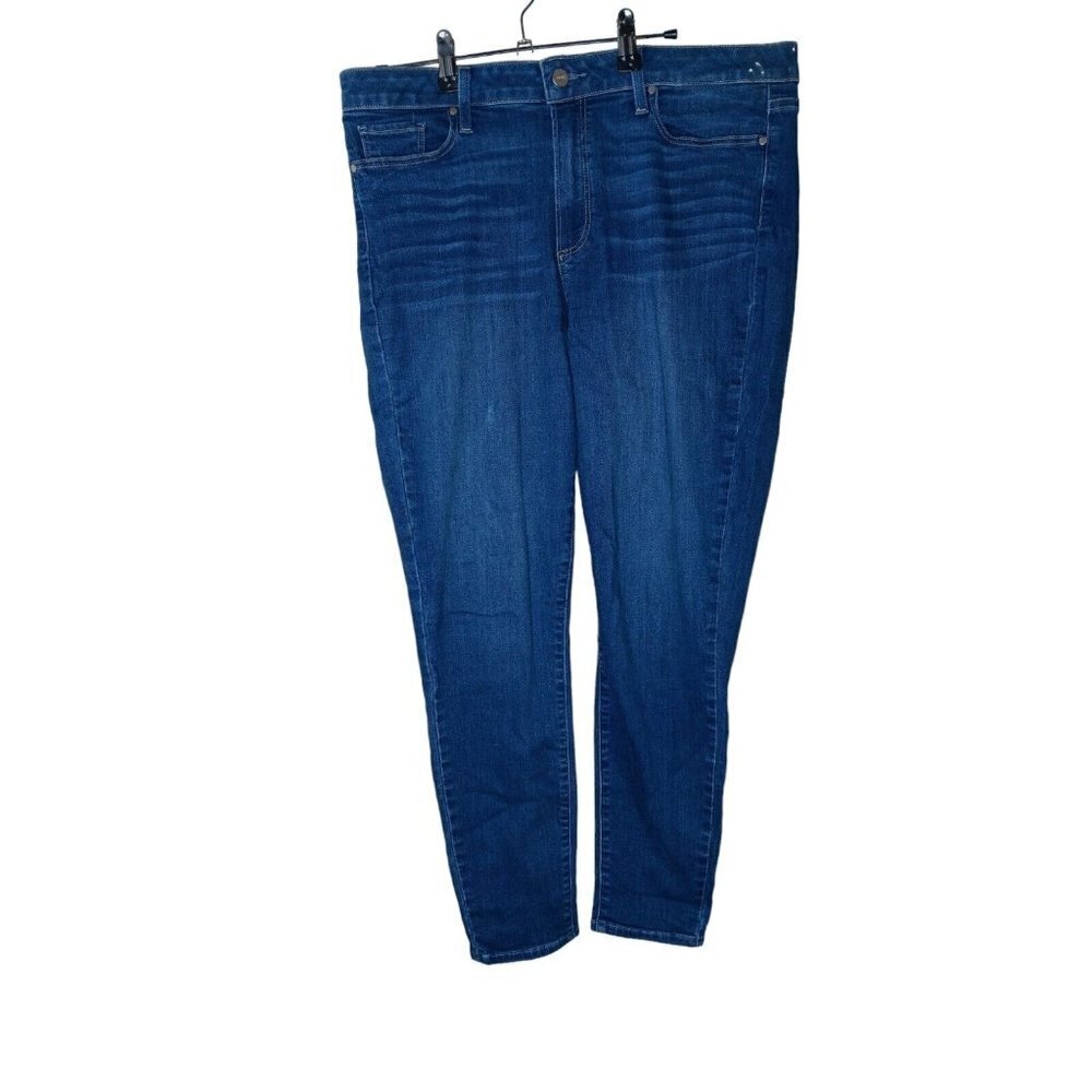 Paige Jeans Hoxton Ankle Size 32 Skinny Blue Denim - Picture 3 of 11